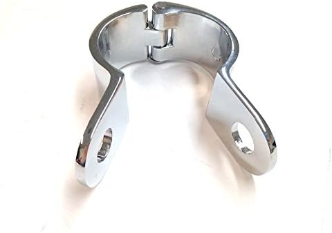 Miniatura 2 de XKH - Reemplazo de abrazaderas de estribera de cuerno largo cromado de 1 pulgada [B017QVSZW0]