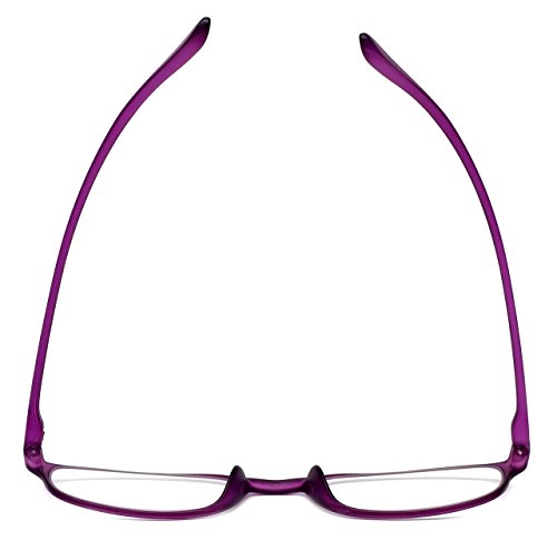 Calabria 718 Flexie Oval Reading Glasses +3.00 Violet Men/Women Bendable One Power Readers Flexible Durable Tr90 Frame #TOP4