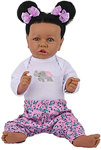 MWKL 58cm Nette Reborn Baby Reborn Puppe 22 Zoll Lebensechte Vollsilikon Körper Wiedergeburt Puppe Realistische…