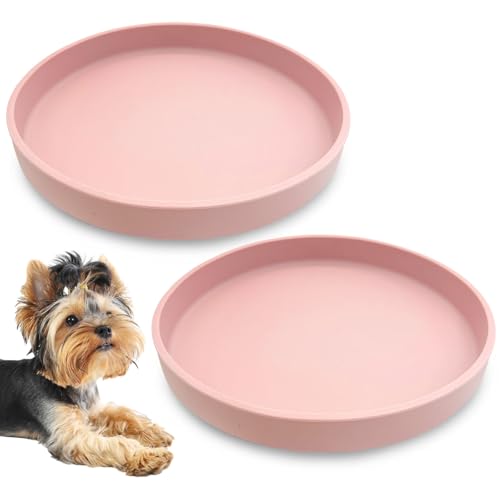 Apatal Silicone Shallow Cat Food Bowls