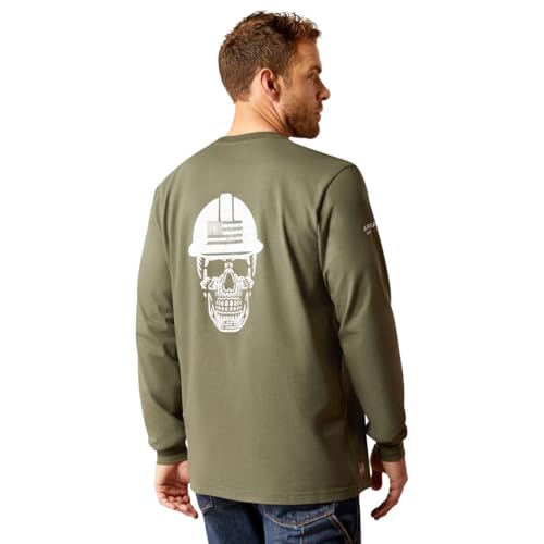 Image of ARIAT Work FR Roughneck Skull Logo T-Shirt
