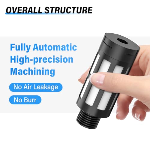 TAILONZ PNEUMATIC 1/4 Zoll BSP Kunststoff-Schalldämpfer Magnetventil Element Luftkompressor Auspuff Schalldämpfer Fitting (5er Pack)