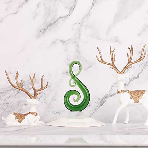 Dovdov Glass Sculptures And Statues, Glass Note Statues, Hand Blown Glass Art Modern Decor For Coffee Tables, Office, Music Room Decor And Accessories (Green) #TOP6