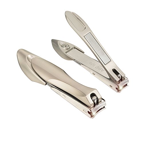 Nail Clippers, ABC life Fingernail Clipper,Very Sharp Sweet Cleaning Cloth Deluxe Sturdy Stainless Steel Fit Fingernail and Toenail, Suitable to Men,women,baby and Thick Nails (Big and Small)
