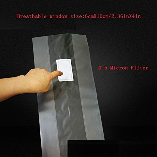 Miniatura 5 de SUCOHANS Bolsas de cultivo de hongos XLS de tamaño extra grande 10 x 5.5 x 24 pulgadasbolsas sellables de desove  Myco bolsas con filtro de 0.5