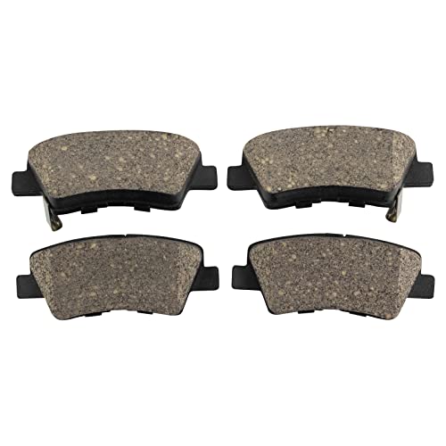 Image of TRQ Rear Brake Pad and Rotor Set Ceramic Rotors Calipers Compatible with 2017-2018 Kia Soul