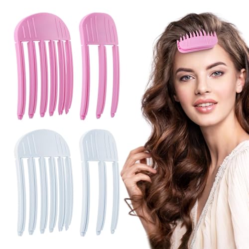 4Pcs Hair Volume Clips Volumizing Hairs Clips for Fluffy Bangs Heatless Quick Hairstye Tools Volumizing Hair-Clips for All Hair-Types Volumizing Root Lifting Clip Natural Puffy