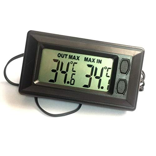 Car Interior Digital LCD Display Tempeure Meter Thermometer Mini Black