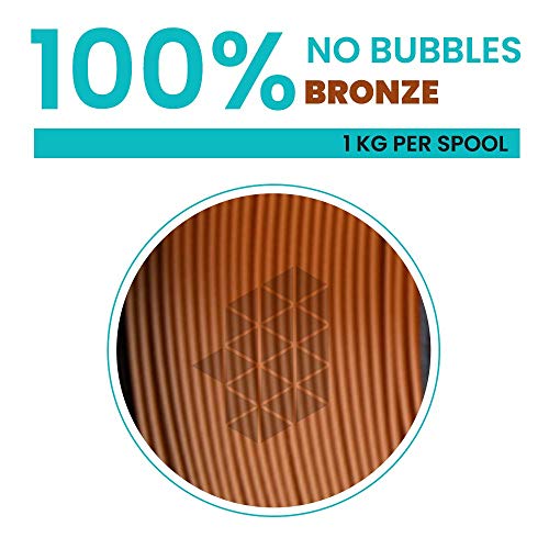 Image of Tesseract Premium PLA + 1.75mm 3D Printing Filament | Dimensional Accuracy + /- 0.03mm | Compatible with Most FDM Printers | 1 KG 3D Printer Filament - PLA Bronze (Quantity 1)