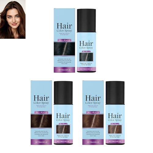Couvrir la couleur des cheveux avec le spray capillaire temporaire 3PC