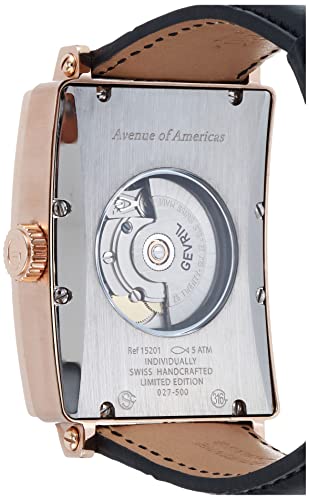 Gevril Men's Ave of Americas Swiss Automatic Watch, Genuine Handmade Italian Leather Strap4