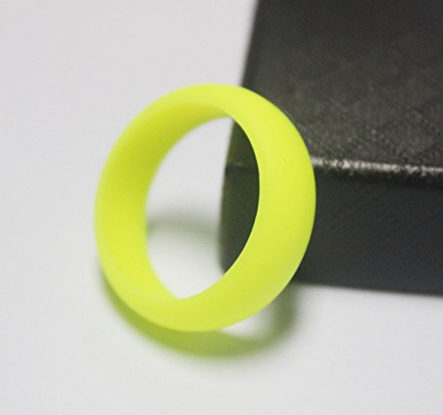 Customize Logo Comfort Sport Security Silicone Ring, Engrave Silicone Bands for Him Exclusive Dome Flexible Band Wedding Ring, Size 6-124