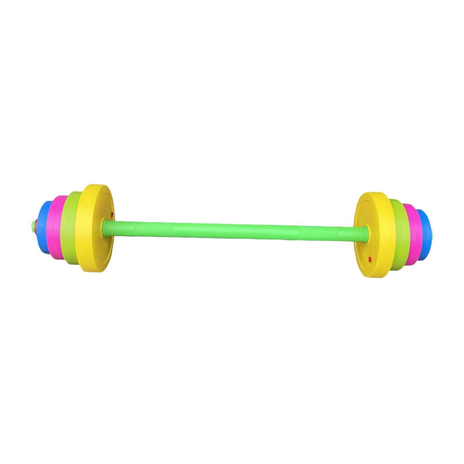 Set di pesi con manubri per ragazzi e ragazze, articoli da gioco colorati e sicuri, per introdurre i bambini piccoli all'allenamento della forza, Manico 49 cm