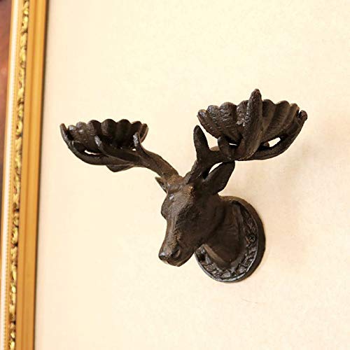 Bougeoir mural cerf en fer, cadeau de nouveau idéal pour pendaison de crémaillère