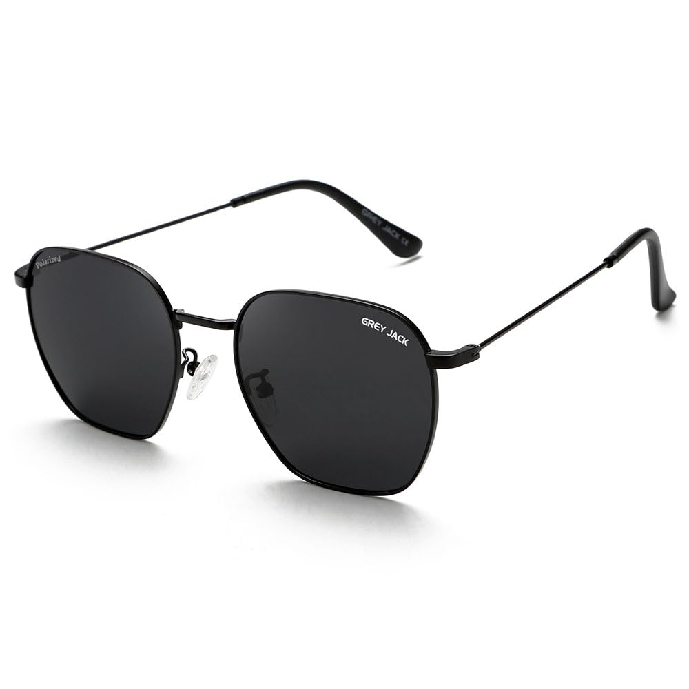 grey jack Polarized Metal Frame Sunglasses for Men Women,Classic and Stylish Eyewear for UV Protection 3237-picture-32