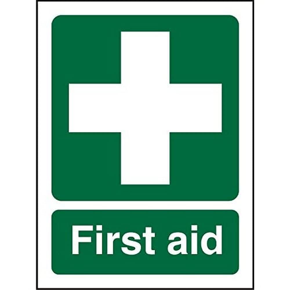 First Aid Sign First Aid Adhesive Plastic 20 x 15 cm