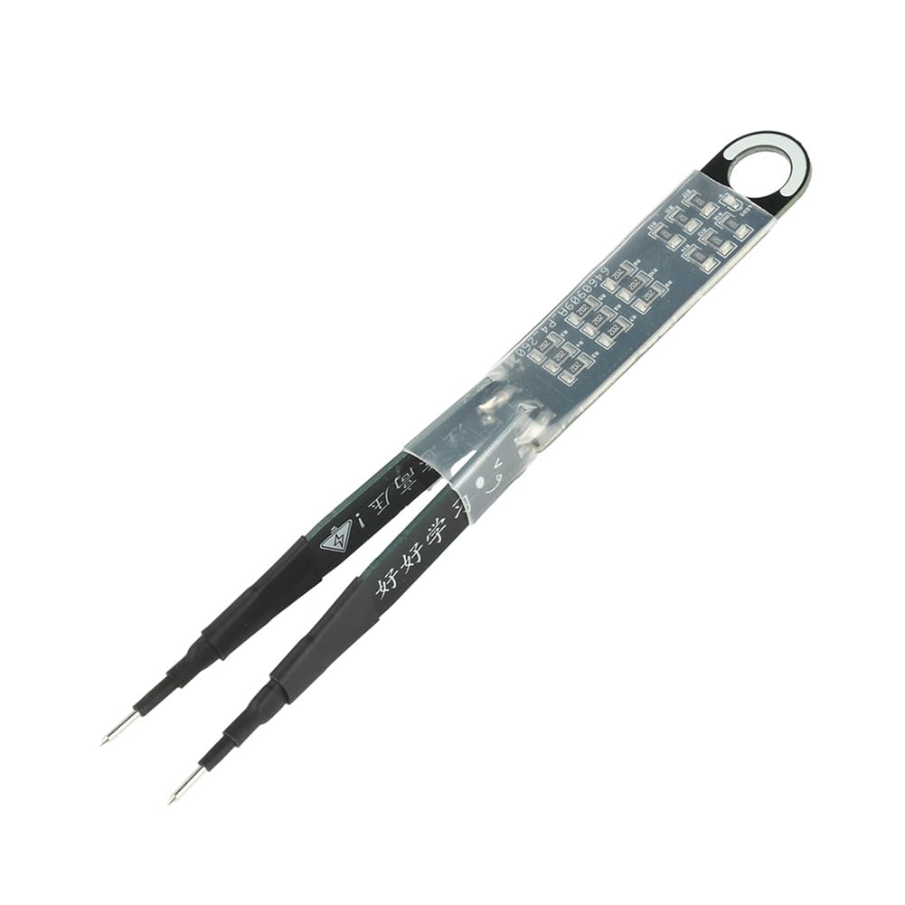 Aundhegrtt Black Capacitor Discharge Pen 1000Uf 375V Tweezer Probe Extendable Double-Sided Indicator Light Safe Spark-Free