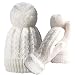 MTR Women's Winter Beanie Warm Fleece Lining - Thick Slouchy Cable Knit Skull Hat Ski Cap (White)