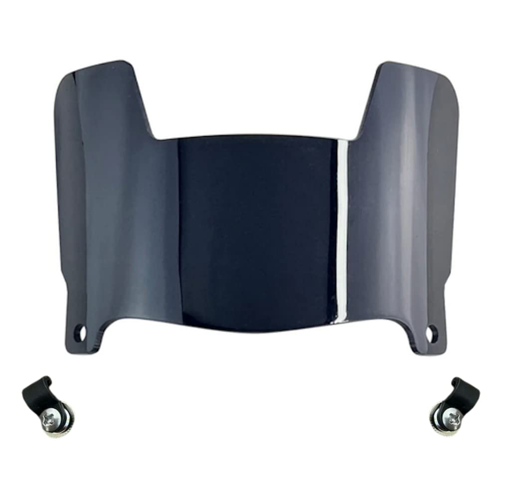 Black Dark Tint Custom Mini Football Helmet Visor Shield with Clips - Fits All Major Brand Miniature Helmets - Mini Visor ONLY