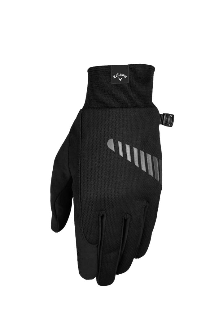 Callaway Golf Thermal Grip Cold Weather Golf Gloves (2 pack) 2023, Black, M/L