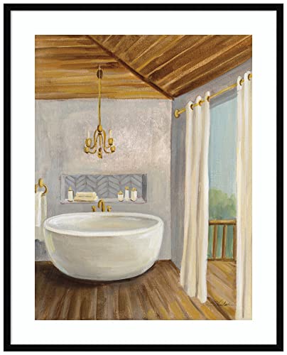 Amanti Art Framed Wall Art Print 41x33 Attic Bathroom II
