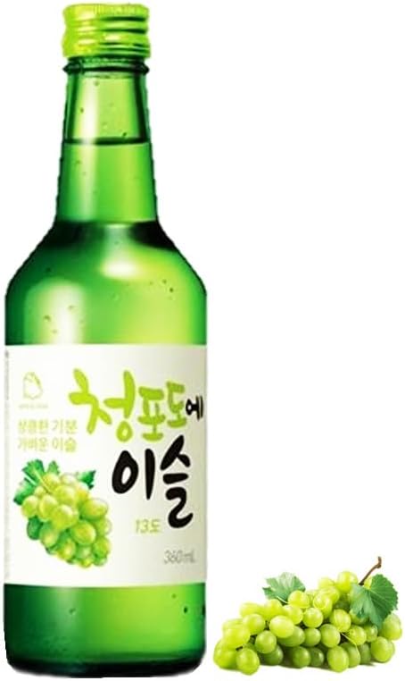 Korean Jinro Green Grape, Beverage Drinks Mixer 375ml - (Pack of 1)