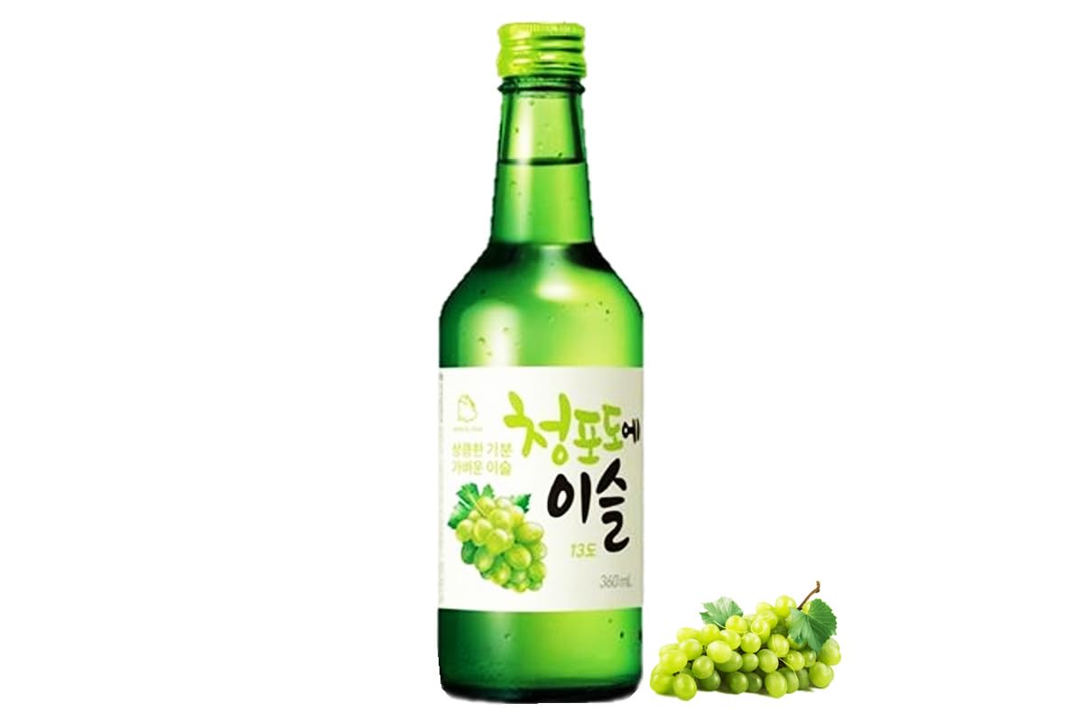 Korean Jinro Green Grape, Beverage Drinks Mixer 375ml - (Pack of 1)