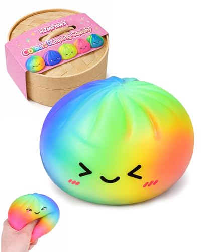 Dumpling Squishy Tie Dye Texture with Food Steamer, Colorful Tie-Dye