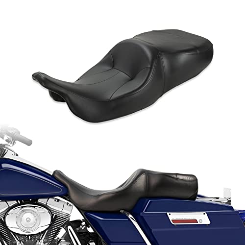 Motorcycle Seats Rider Pillion Passenger Seat For Harley Electra Glide Flht '97-'07, Road Glide Fltr 1998 1999 2000 2001 2002 2003 2004 2005 2006 2007 [One Peice Driver & Passenger Seat] #TOP6