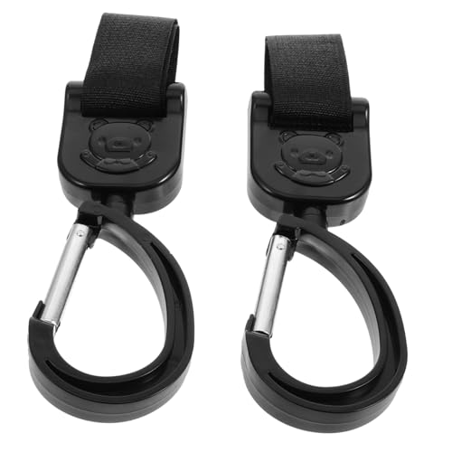 GALPADA 2Pcs Rotatable Stroller Hooks Stroller Clip for Hanging Bags Diaper Bags and Grocery Bags Easy Install Stroller Accessories Lightweight and Portable Design