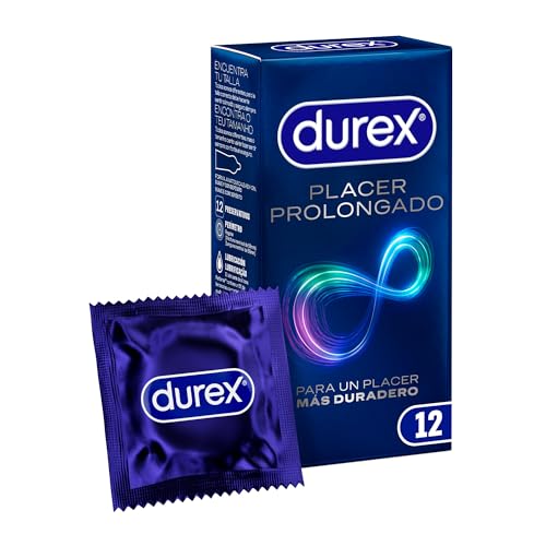 Durex Preservativos Placer Prolongado, Para un Placer Más Duradero, 12 condones