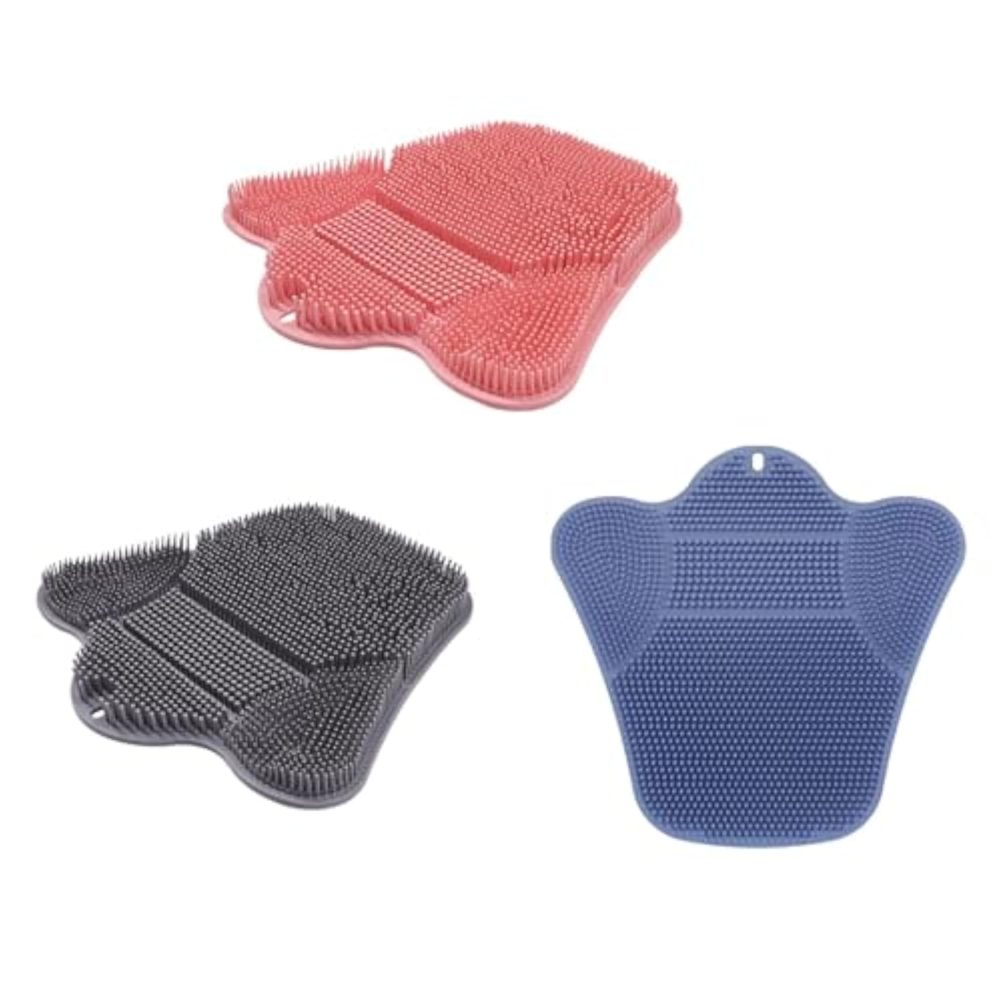 Foot Back Scrubber with Suction Cups, Bath Massage Pad, Pink