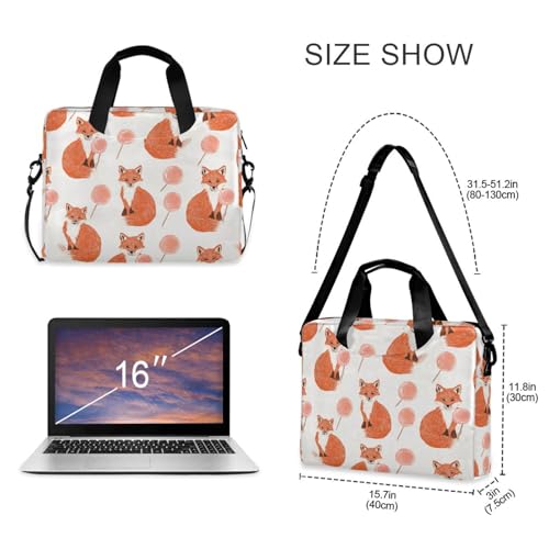 Funda para laptop bolso cruzado 15.6 pulg con asa y correa miniatura 5