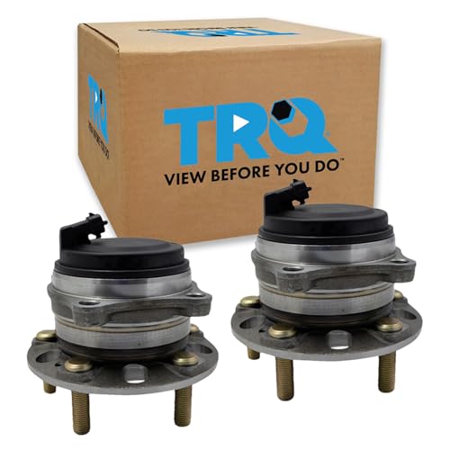 Image of TRQ Rear Wheel Bearing and Hub Assembly Set 2 Piece Compatible with 16-20 Kia Sorento FWD 20-23 Telluride FWD 20-22 Hyundai Palisade 2023 Palisade Without Automated Parking System