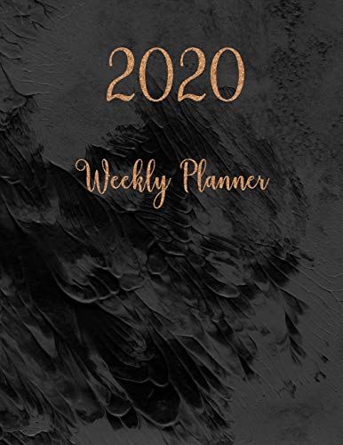 2020 Weekly Planner: Large 8.5 x11 matte black acrylic cover, two pages for each week, full page monthly calendar, inspirational quotes & space to write affirmations (Positive Planners) image 3