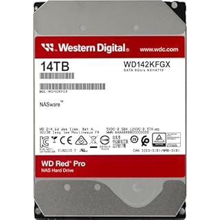 WD Red Pro 14TB NAS Hard Disk Interno 3,5" - 7200 RPM, SATA 6 Gb/s, CMR, Cache da 512MB