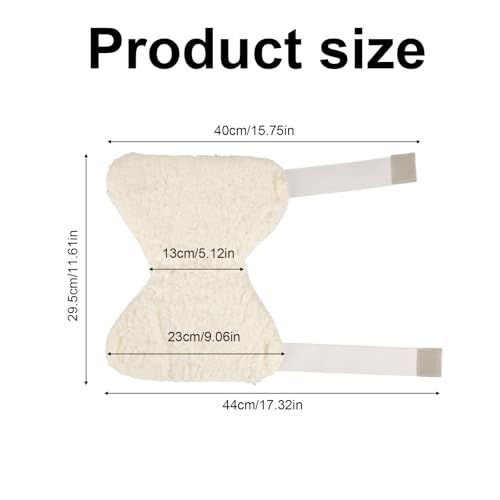 Fukaisu 2pcs Elbow Protectors, Soft Elbow Pads with Hook & Loop Strap Sheepskin Elbows Wraps Brace Protection Support Sports Recovery Essentials for Seniors & Adults Women Men Elderly (Beige)