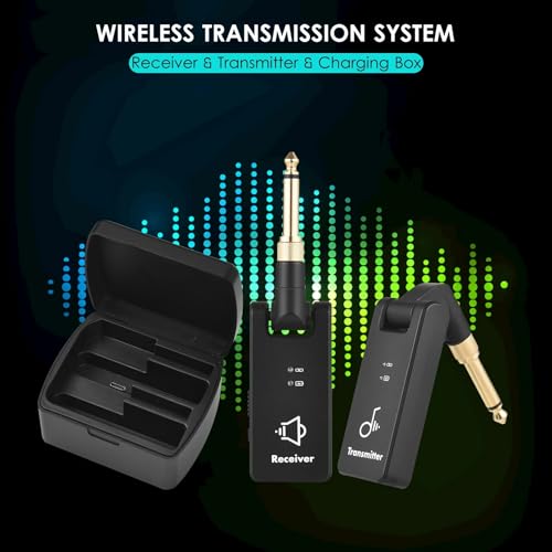 M-VAVE WP-8 Sistema de Transmissão Sem Fio, Receptor De Guitarra Elétrica E Transmissor, Bateria Emb
