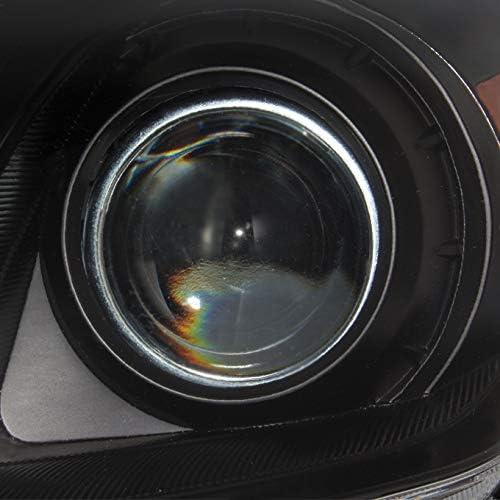 AKKON - For 2010 2011 Toyota Prius Halogen Style Clear LH & RH Side Black Projector Headlights Head Lamps Pair
