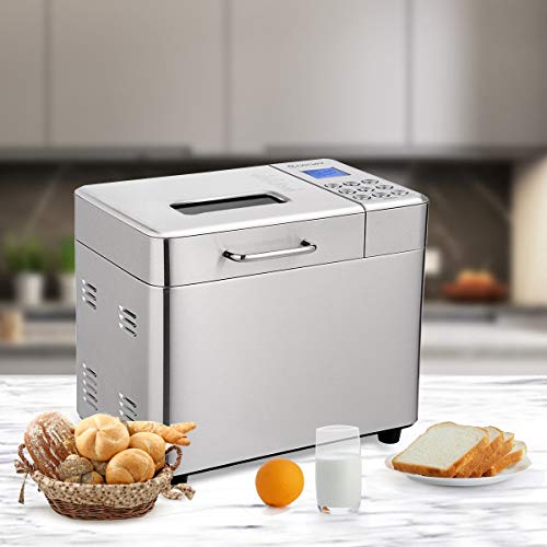 Automatic Bread Machine with 15 Programs, BestComfort 2L Programmable Gluten Free Bread Maker, 15 Hours Delay Timer, 1 Hour Keep Warm