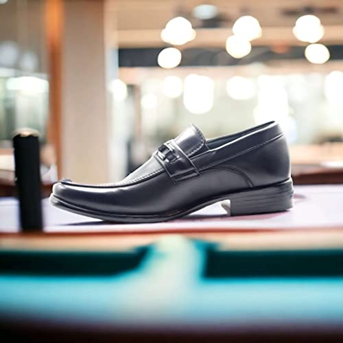 Men's 31192 Classic Square Toe Slip On Moccasin Loafers Dress Shoes3