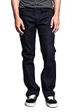 Victorious Mens Straight Fit Color and Raw Denim Jeans DL105