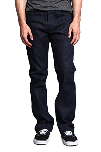 VICTORIOUS Mens Straight Fit Color and Raw Denim Jeans