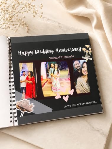 Image of HBH Anniversary Memory Album with Custom Photo Inserts Keepsake