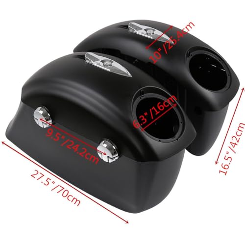 Tapa de alforja rígida West River color negro mate para Indian Chief (2014-2020), Chieftain (2014-2020), Roadmaster (2015-2023) y Springfield (2016-2023) miniatura 4