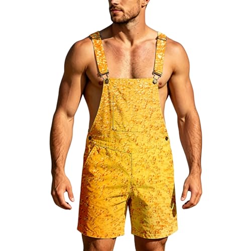 Mono degradado para hombre peto corto bávaro con bolsillos retro de cerveza