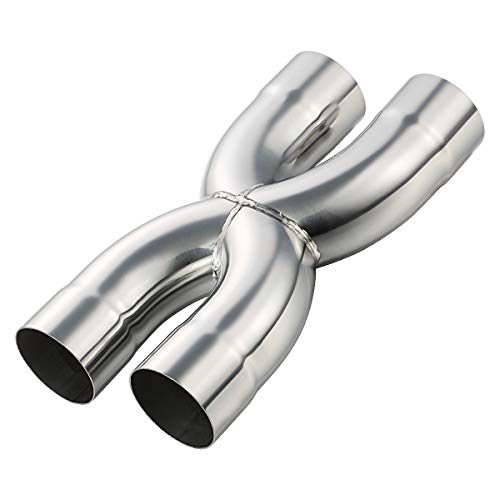 LCGP Universal 2.5 In/Out Crossover X Pipe 12 Length Stainless Steel Exhaust Pipe