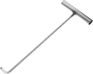 Mikikit Manhole Cover Hook Hooks for Hanging Heavy Duty Lifter Hook Lifting Hooks Manhole Tool Hook Covers for Lures Heavy Duty Hooks Metal s Hooks Hand Stainless Steel Thing Shutter Doors