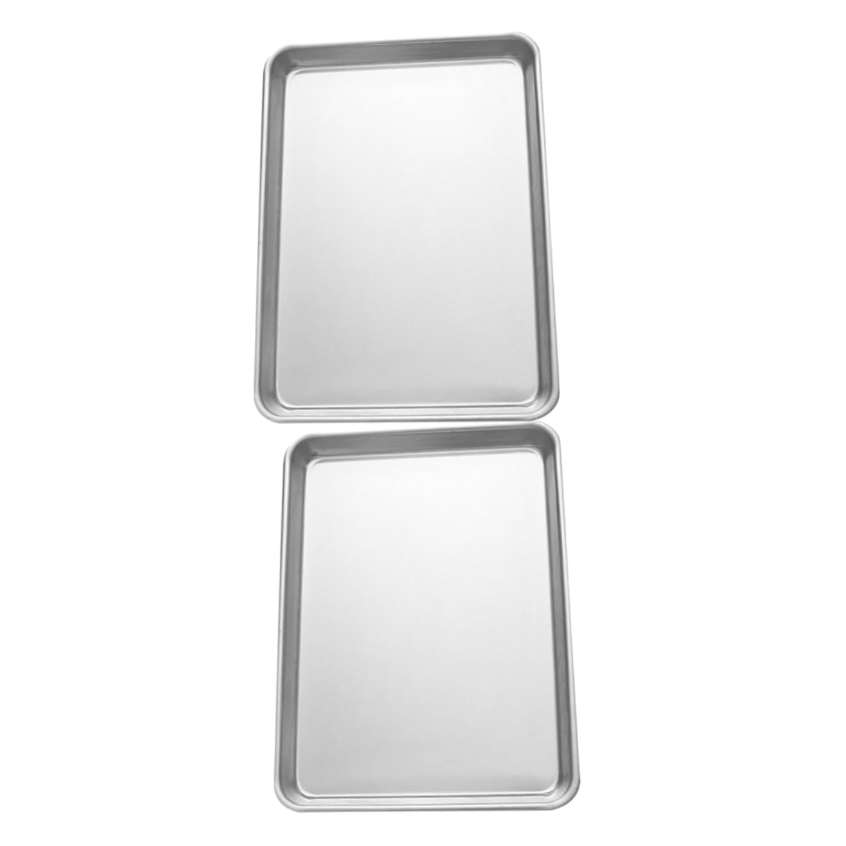 PRETYZOOM 2pièces Moule à Gâteau Rectangulaire Lot de Moules à Pâtisserie Antiadhésifs Plaque de Cuisson pour Biscuits et Toasts