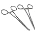 Set of 2 pcs Fish Hook Removing Ratcheted Locking Hemostat Forceps Pliers Straight & Curved, 5.5